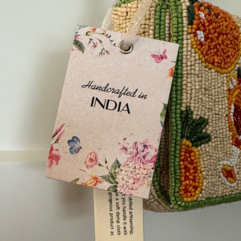 Hand-Beaded Aperol Spritz Shoulder Bag - Picture 2 of 6